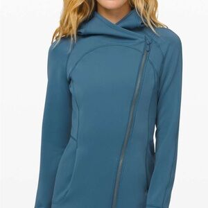 Lululemon every journey hoodie petrol blue size 8 VGUC